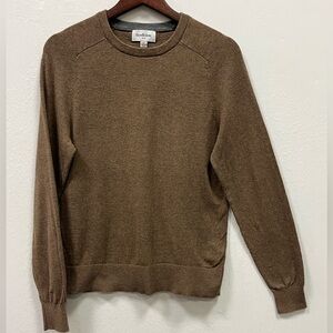 Goodfellow & Co Wool Blend Brown Crewneck Pullover Heather Knit Sweater Men’s S